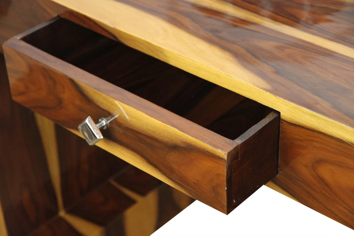 Secretaria de Art Dec¨® de Casa Padrino marr¨®n claro / marr¨®n 120 x 61 x H82.5 cm con caj¨®n - escritorio de dise?o