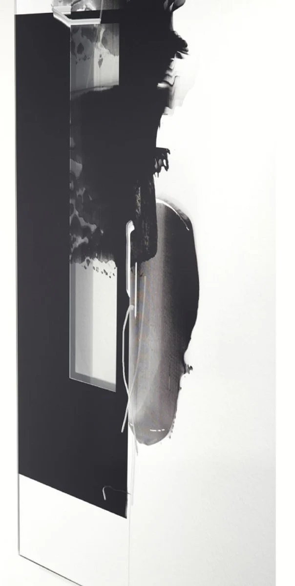 Casa Padrino espejo de pared del sal¨®n de dise?o negro 101 x H. 150 cm - Muebles de Lujo