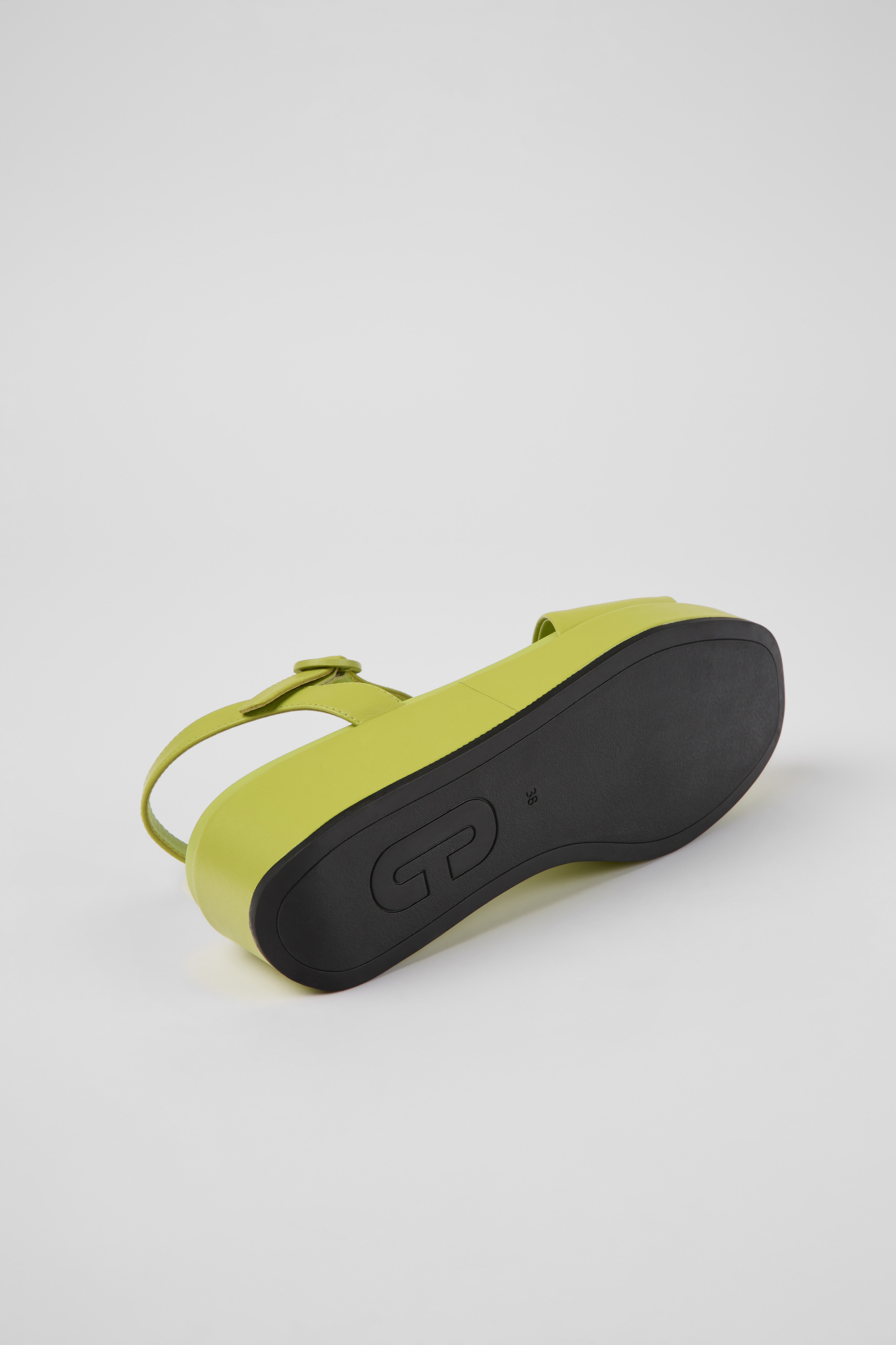 Misia - Green leather sandals for women