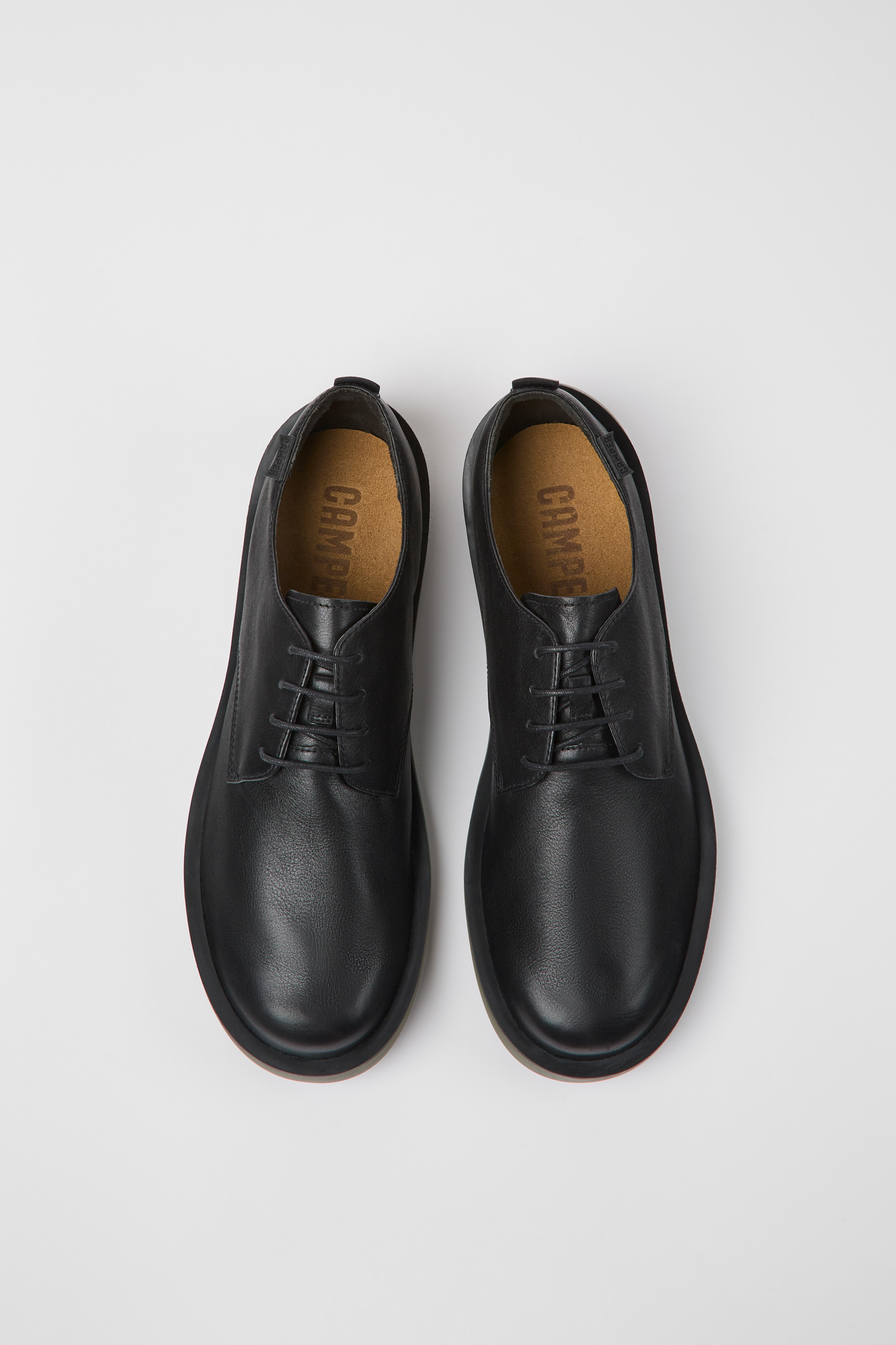 Wagon - Black leather shoes for men