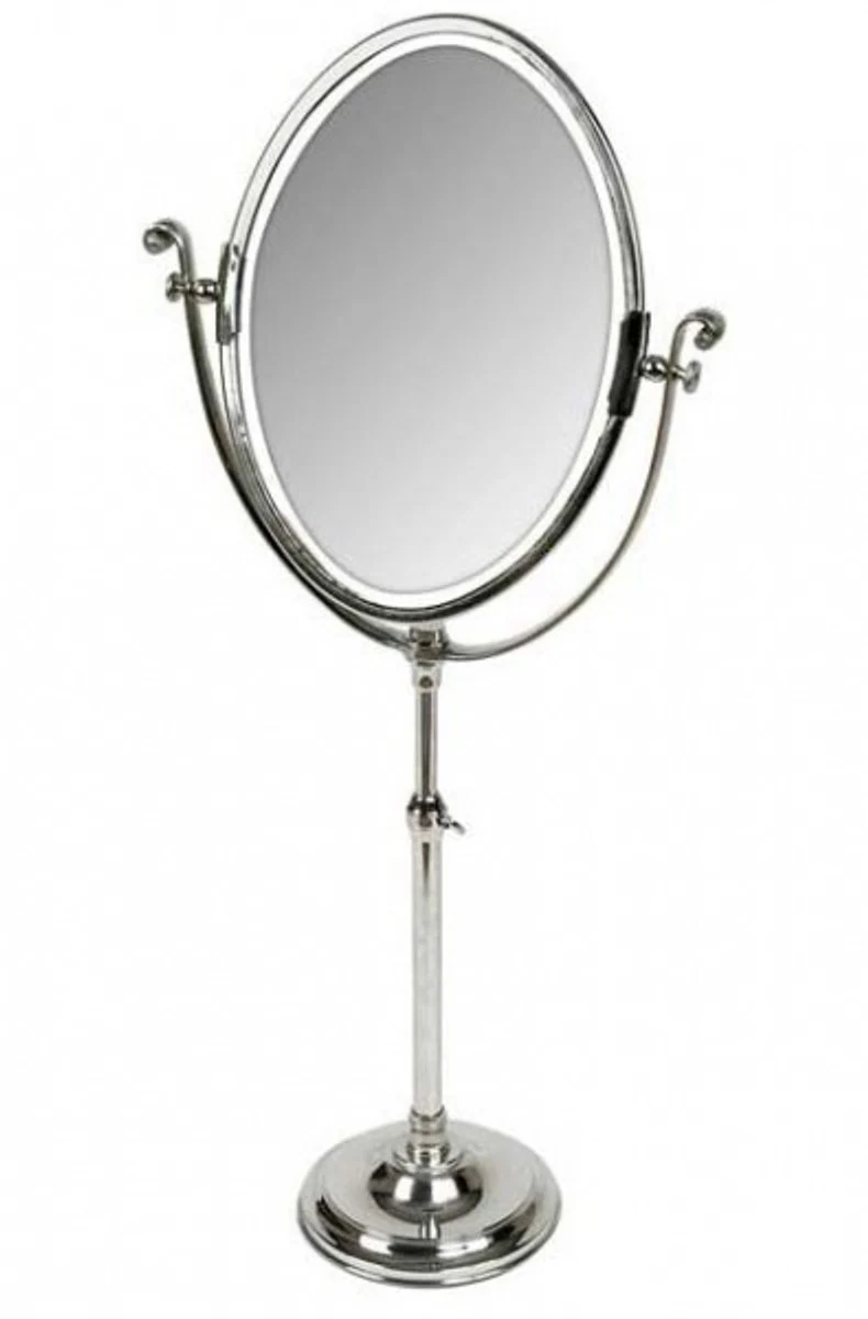Casa Padrino luxury table mirror vanity mirror - dressing table mirror silver plated 40 x H. 85-110 cm