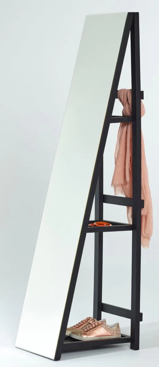 Casa Padrino espejo de pie con estantes 37 x 37 x H. 160 cm - Espejo de Tocador de Lujo