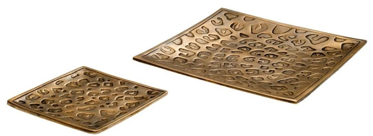 Casa Padrino conjunto de bandeja de servicio de lat¨®n de lujo lat¨®n vintage - Accesorios de Gastronom¨ªa