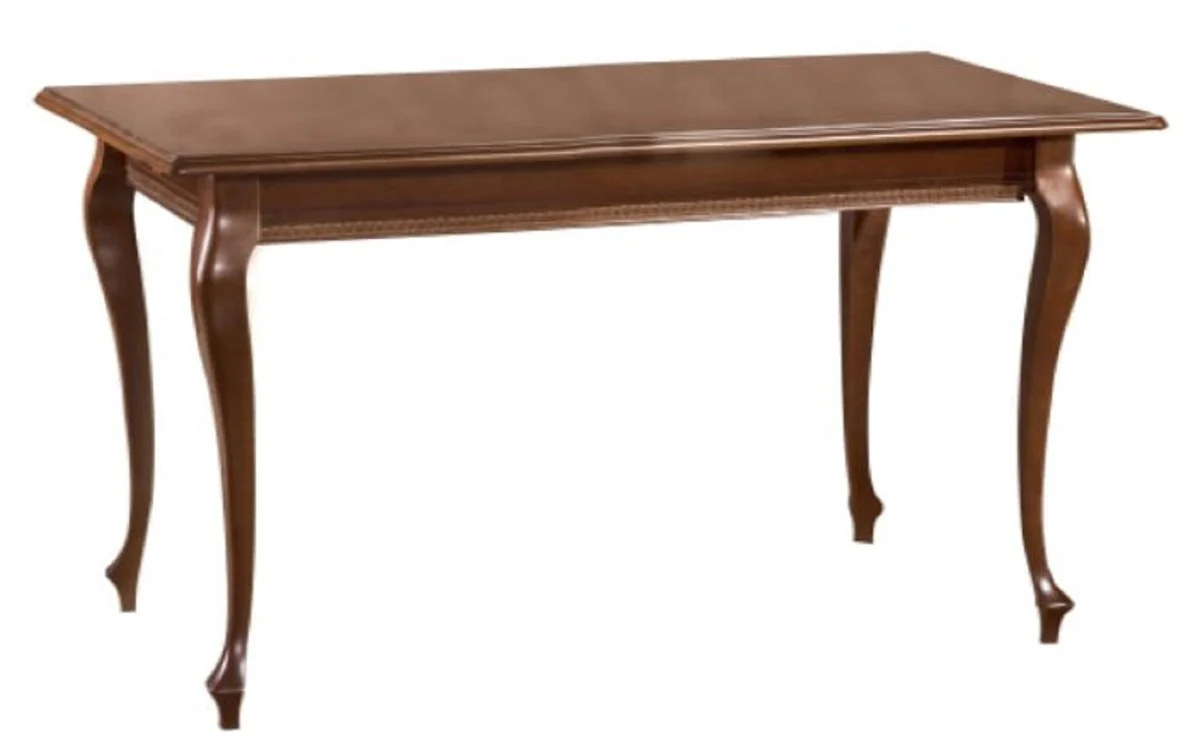 Casa Padrino mesa de comedor Art Nouveau de lujo marr¨®n 130 x 80 x A. 75,6 cm - Mesa de cocina de madera maciza - Muebles de Comedor Barrocos y Art Nouveau