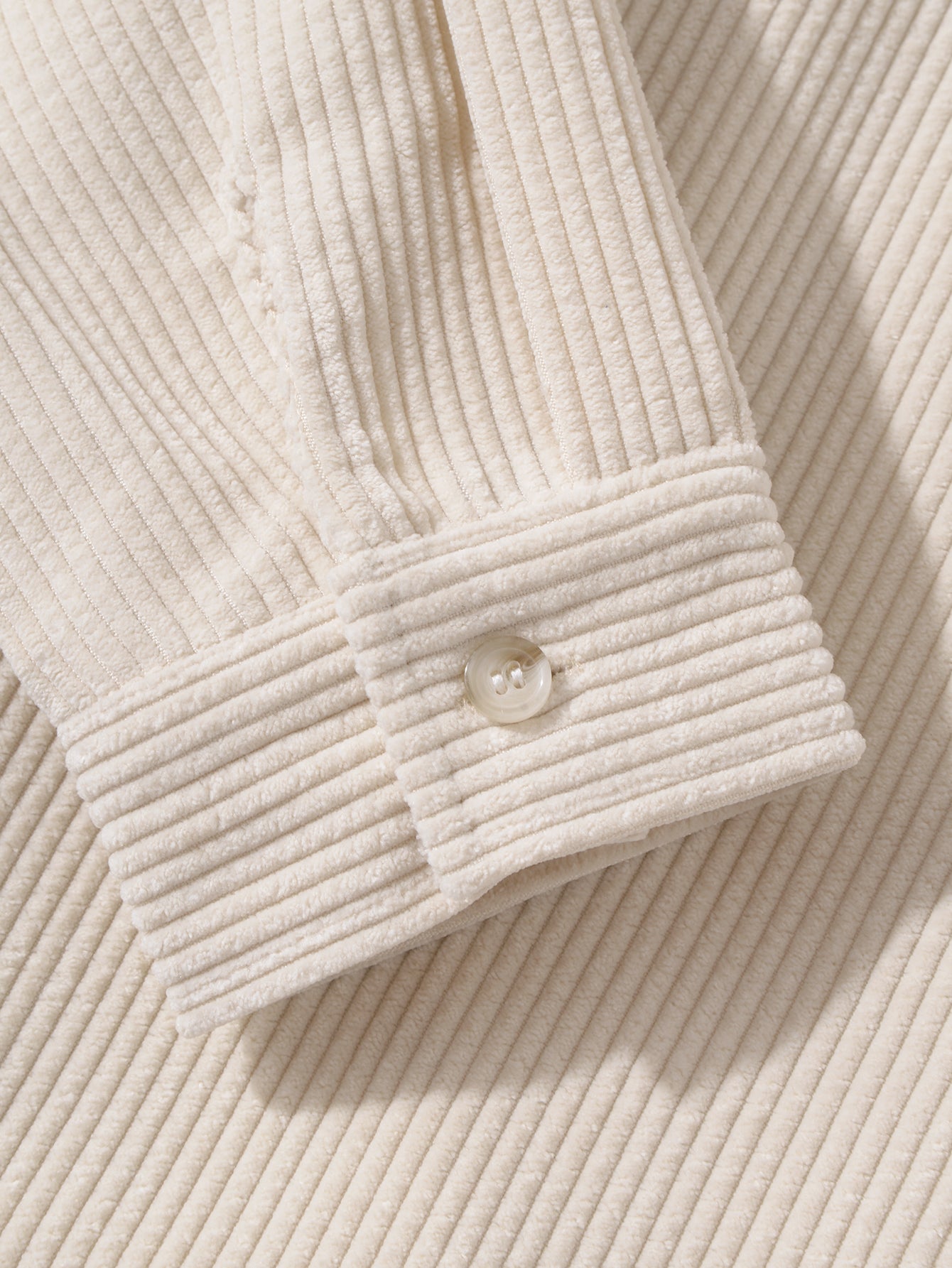 Long Sleeve Corduroy Patchwork Shirt