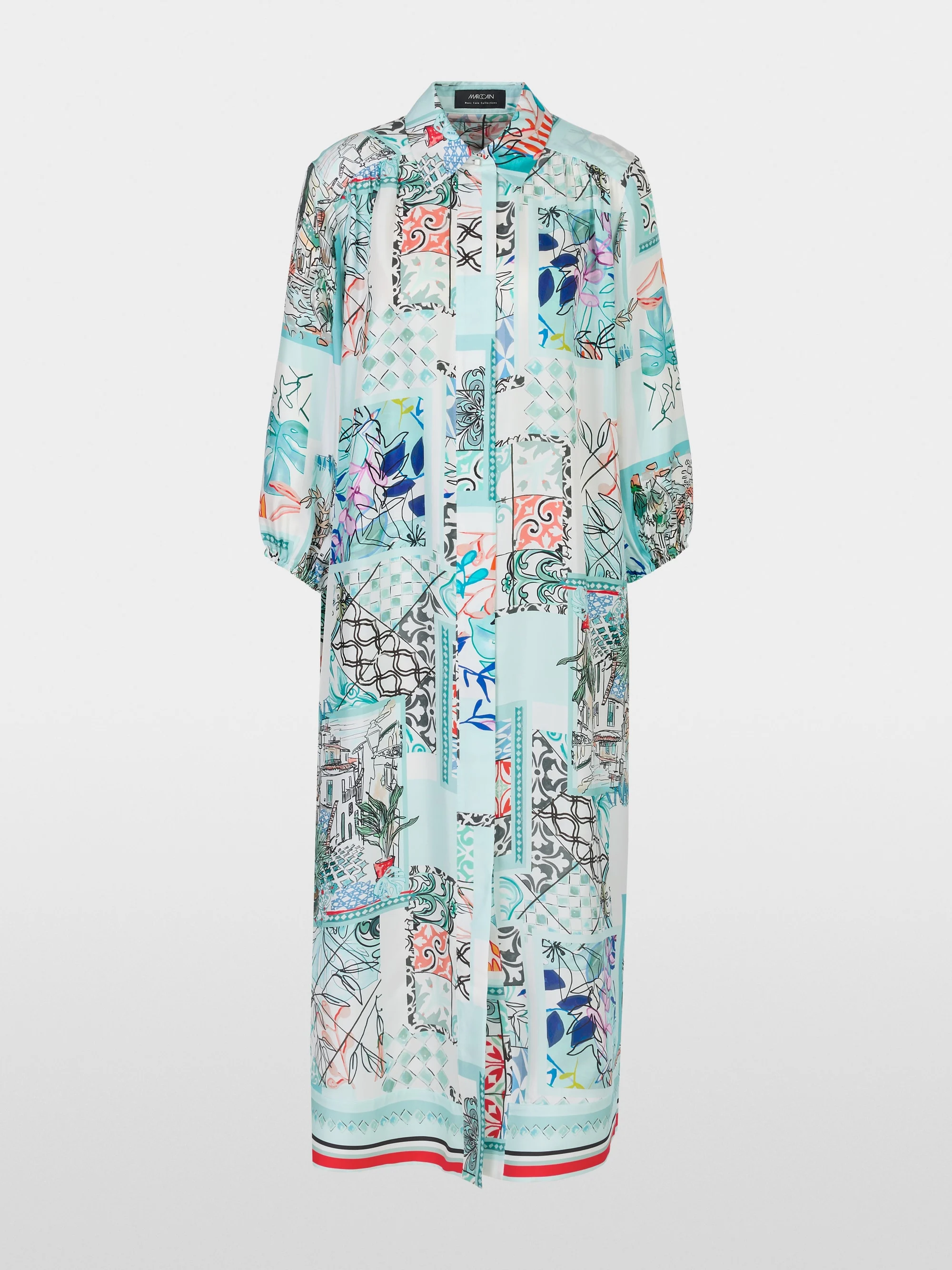 Marc-Cain Shirt dress in printed silk