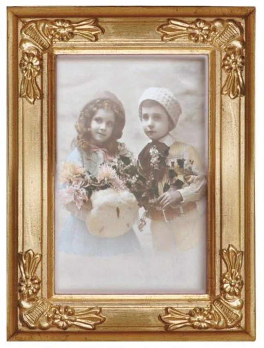 Casa Padrino baroque picture frame 19 x 14 cm gold - Photo Frame Art Nouveau Antique style Mod AX29