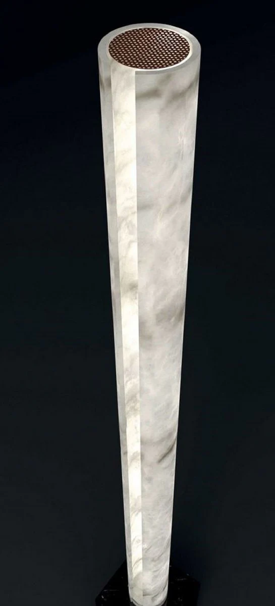 Casa Padrino l¨¢mpara de pie LED de lujo alabastro / negro A. 185 cm - Hecho en Italia