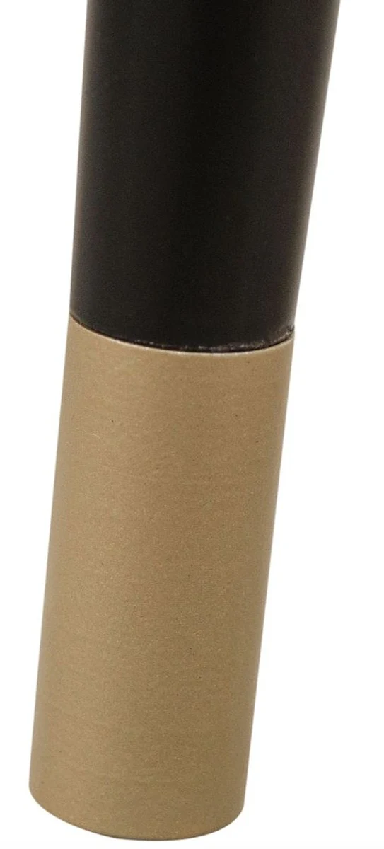 Casa Padrino taburete de bar de lujo musgo verde / negro Ø 37 x H. 76 cm - Taburete de Bar con Tela de Terciopelo