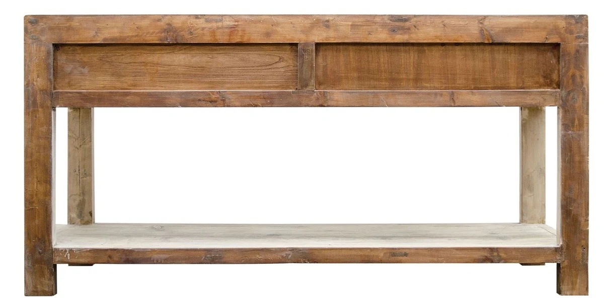 Casa Padrino consola de estilo country con 4 cajones de colores naturales 170 x 45 x H. 85 cm - Consola de Estilo Country