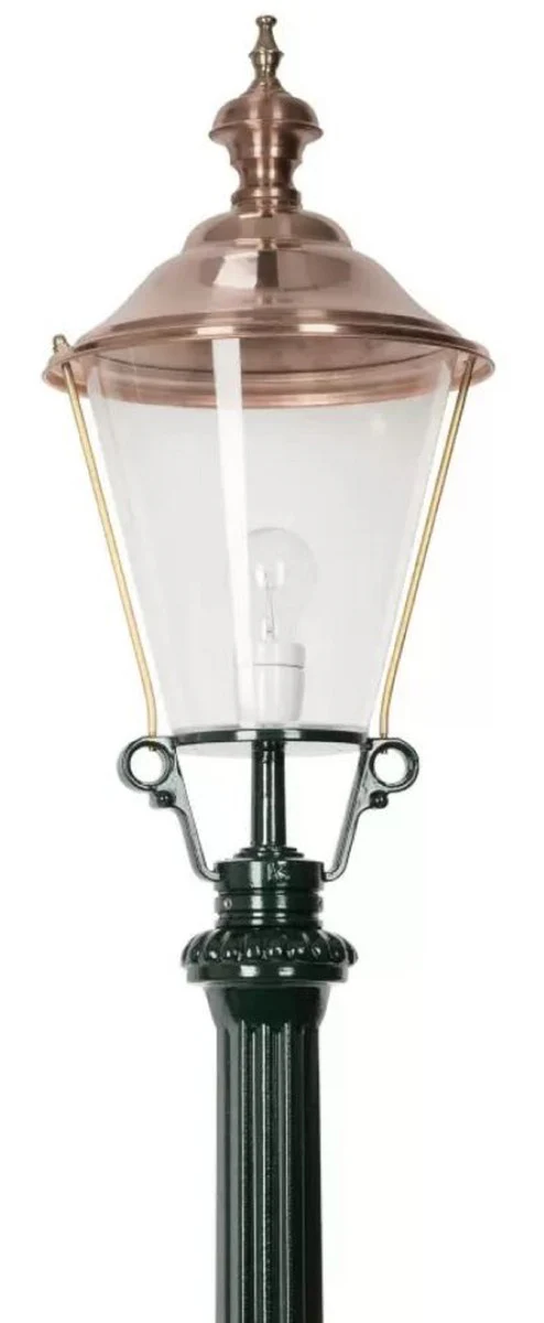 Casa Padrino lámpara de pie de jardín Art Nouveau verde / cobre Ø 29 x A. 150 cm - Farol de jardín - Lámpara de jardín - Iluminación de jardín nostálgico - Luces de jardín nostálgico