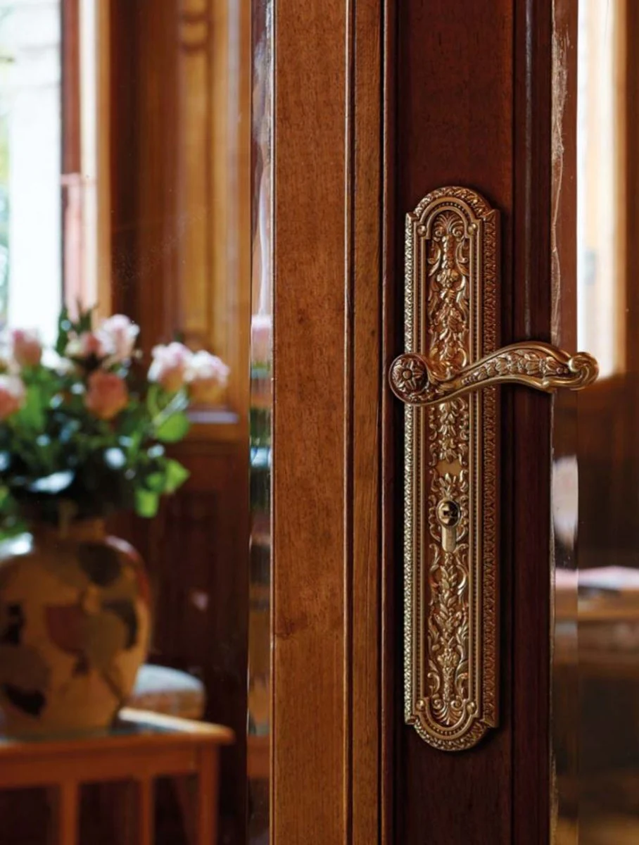 Casa Padrino Conjunto de Manija de Puerta Art Nouveau Oro Francés 16 x H. 35,2 cm - Accesorios de Hotel y Restaurante