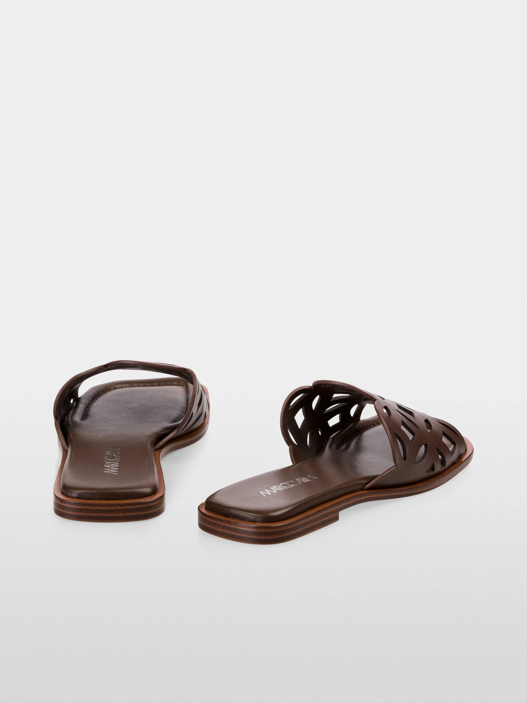 Marc-Cain Airy mules with perforated pattern