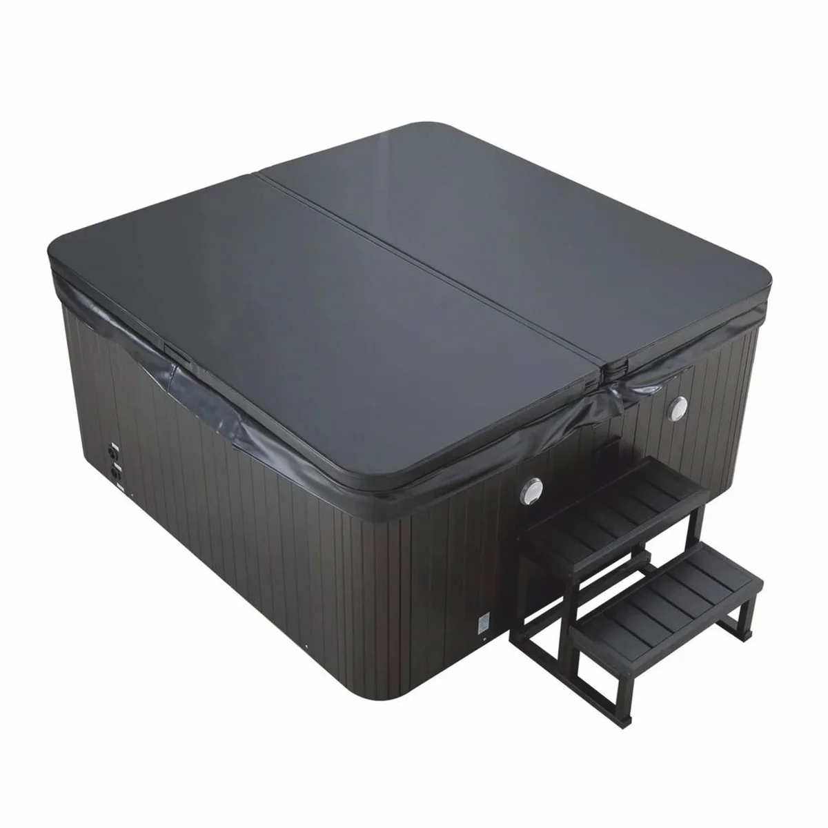 Casa Padrino jacuzzi exterior de lujo blanco / negro 201 cm - Ba?era de hidromasaje en el jard¨ªn