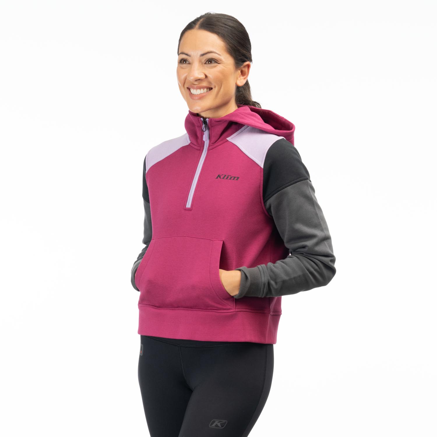 Huntley Pullover 1/4 Zip Crop Hoodie