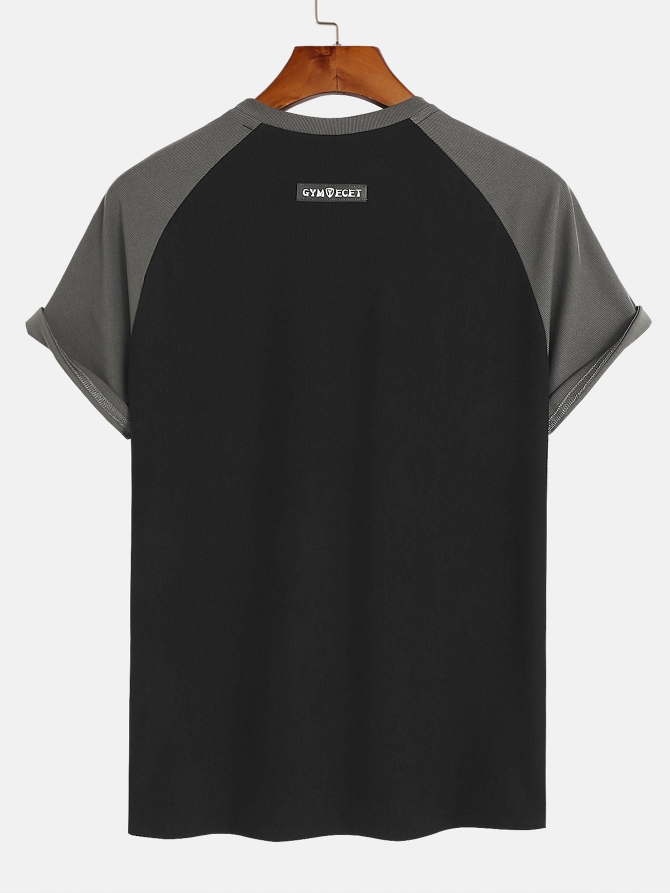 Muscle Fit Paneled Textured T-Shirt