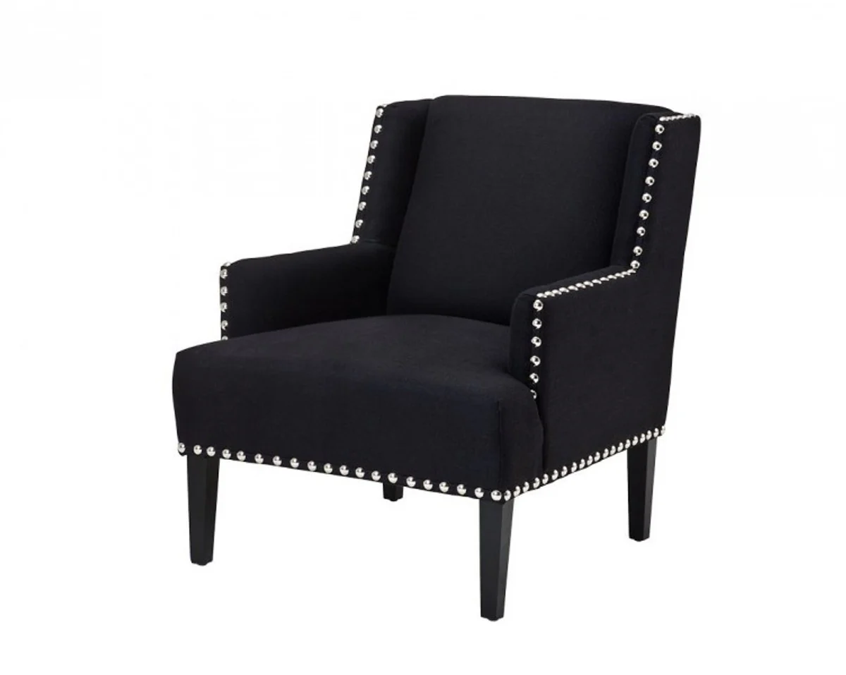 Casa Padrino designer art deco club armchair black - Luxury Club Armchair