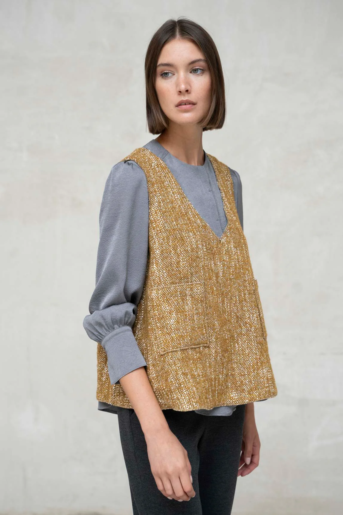 Rivera-spain Top Pavia mostaza jaspeado