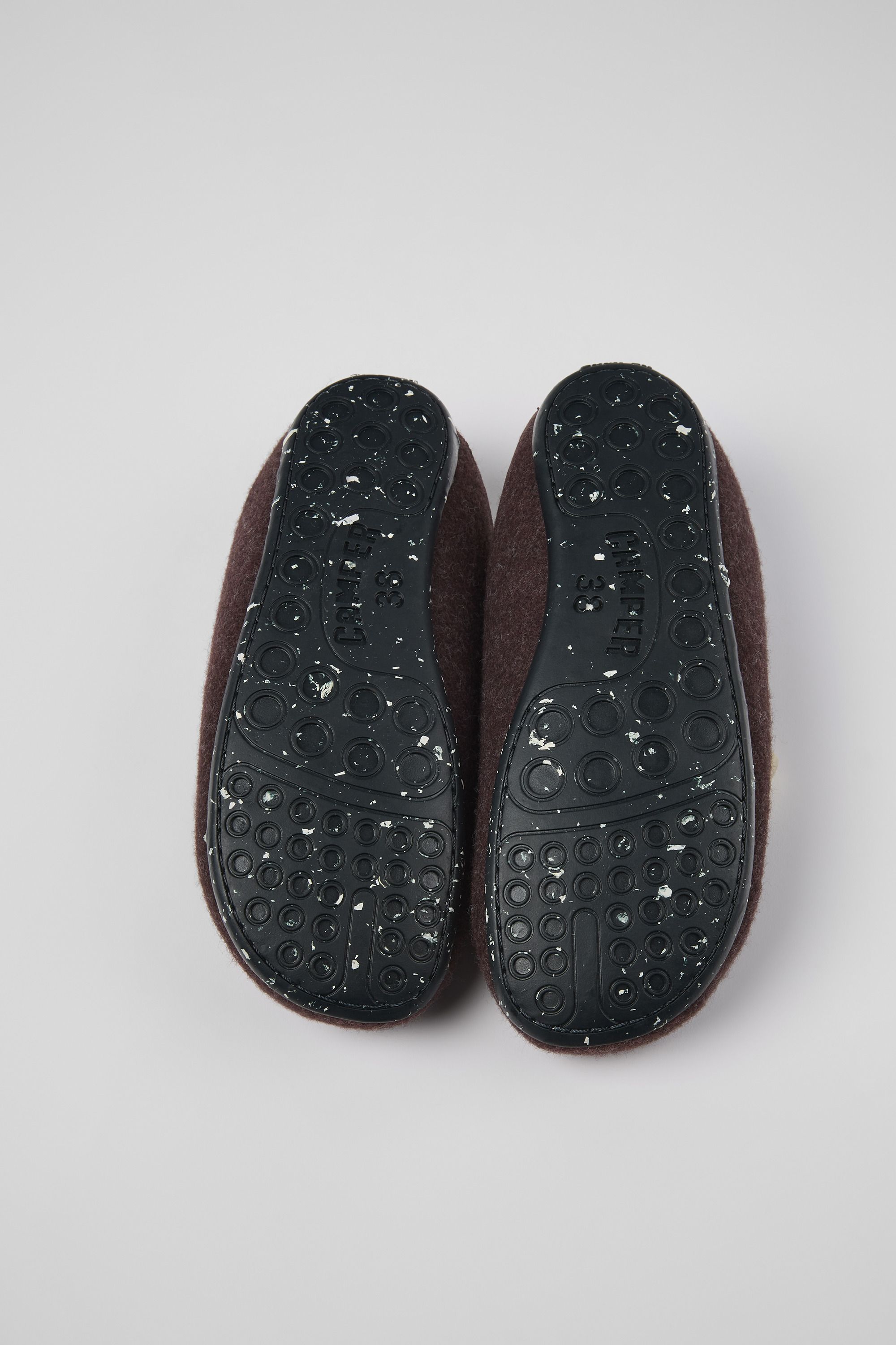 Wabi - Burgundy wool slippers for women