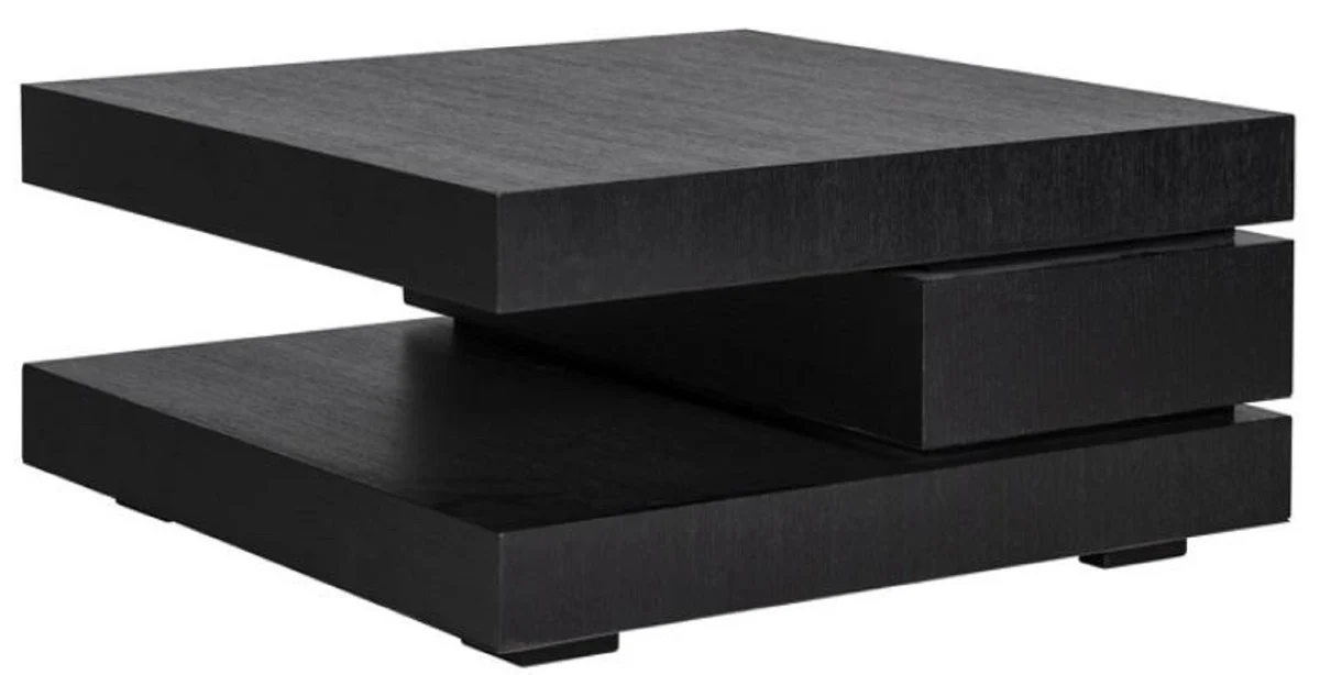 Casa Padrino mesa de centro de lujo negro 90 x 90 x A. 42 cm - Mesa de sal¨®n cuadrada de madera maciza - Muebles de sal¨®n - Muebles de lujo - Interiores de lujo