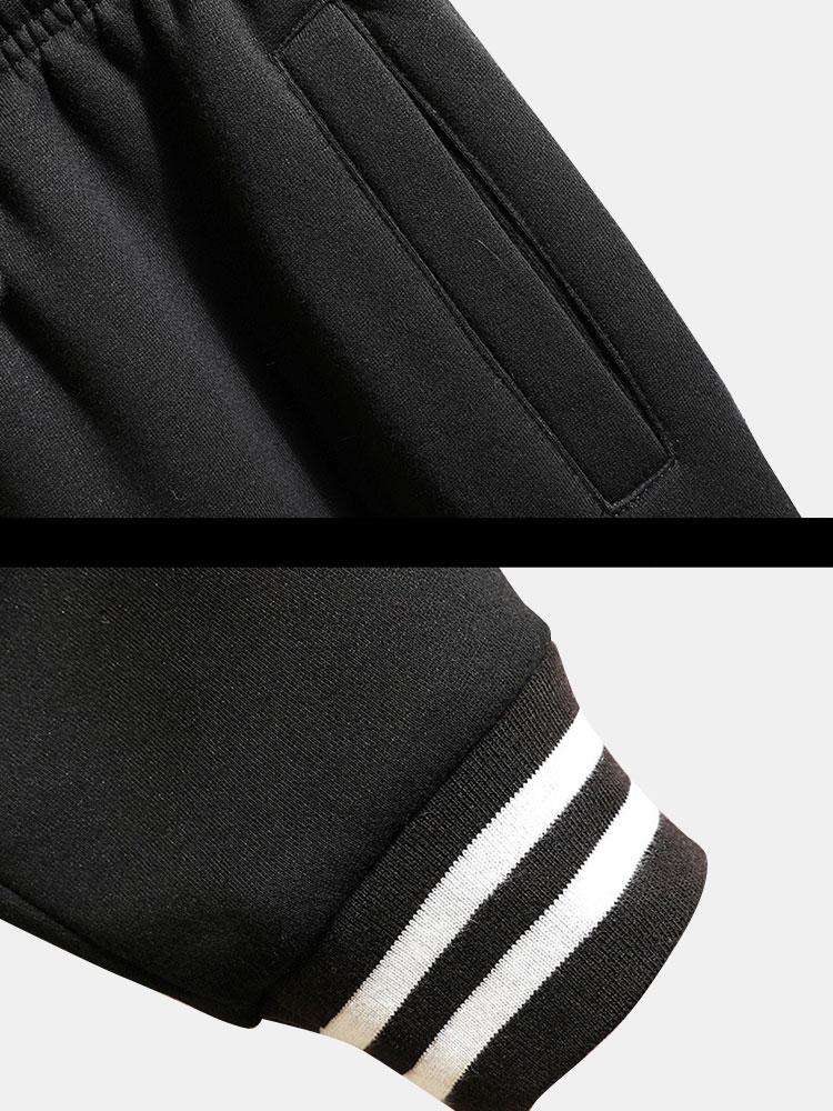 Contrast Baseball Jacket & Jogger Pants