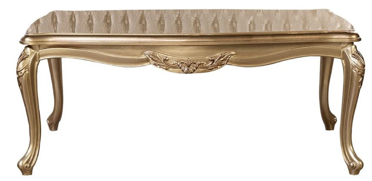 Casa Padrino mesa de centro barroco de lujo oro - Mesa de sal¨®n rectangular de estilo barroco - Muebles de sal¨®n de estilo barroco - Muebles barrocos - Muebles de lujo en estilo barroco