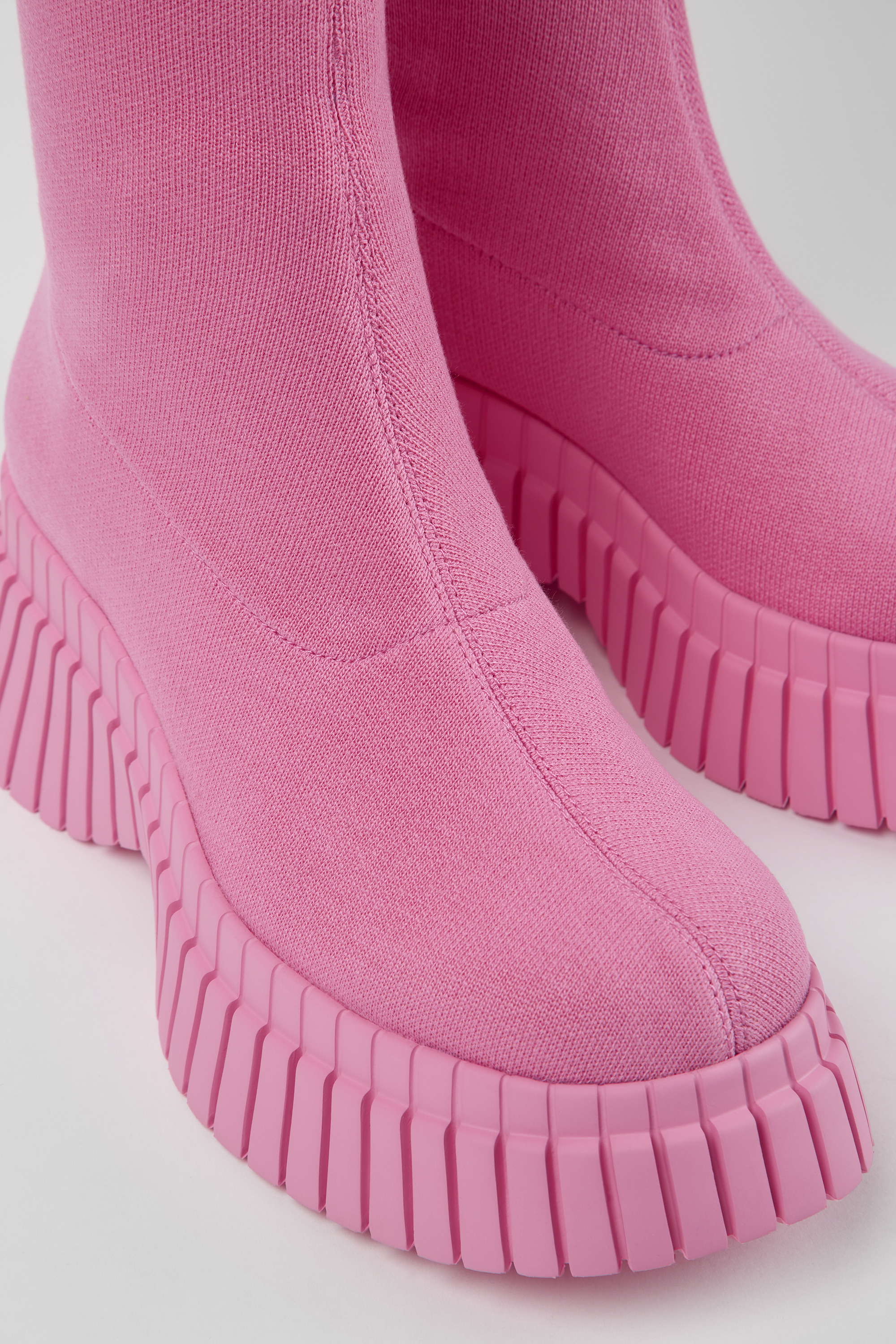 BCN - Pink textile boots for women