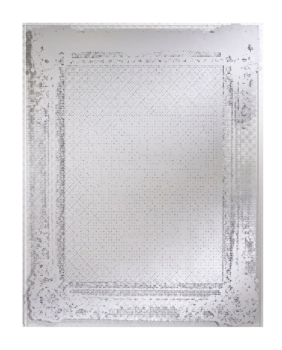 Casa Padrino Art Deco Vintage Mirror Plata 78 x H. 101 cm - Espejo de Pared de Estilo Antiguo