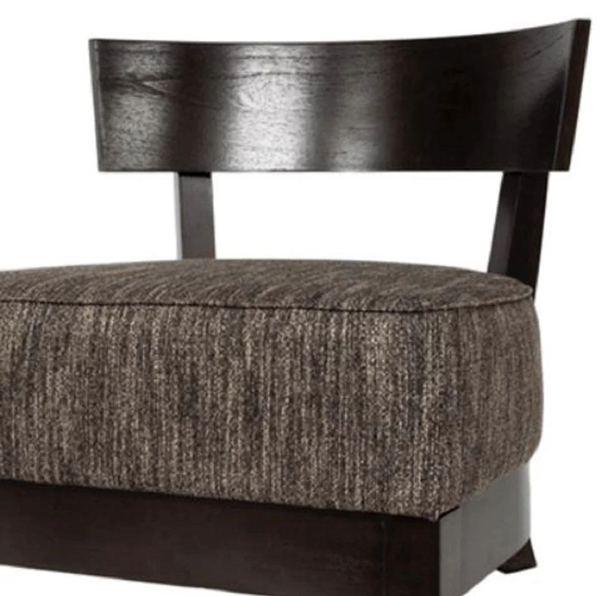 Casa Padrino sill¨®n lounge club de lujo gris / negro 73,5 x 66 x H. 74 cm - Colecci¨®n de Lujo