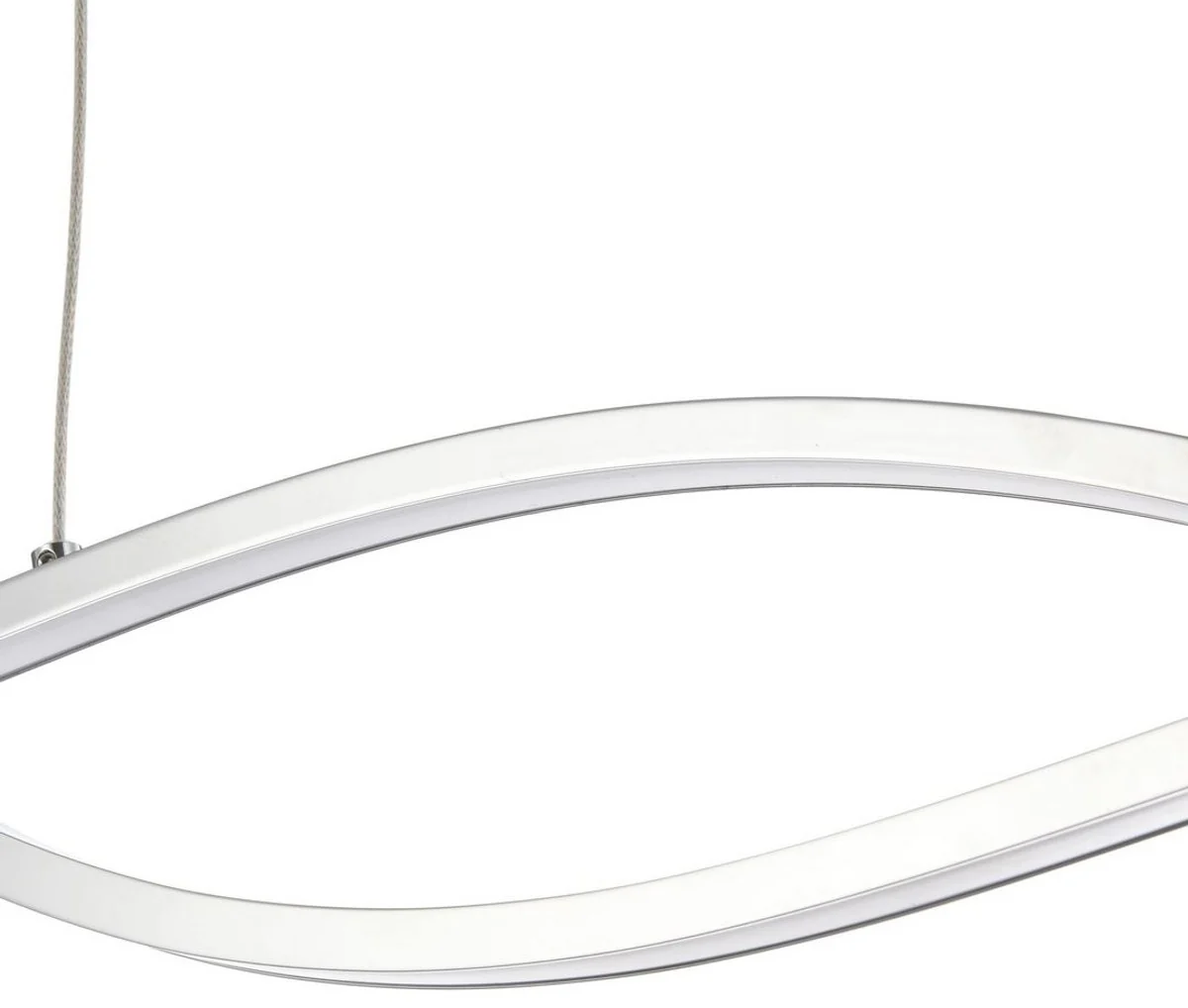 Casa Padrino Living Room LED Pendant Lamp Silver 100 x H. 9.7 cm - Designer Furniture