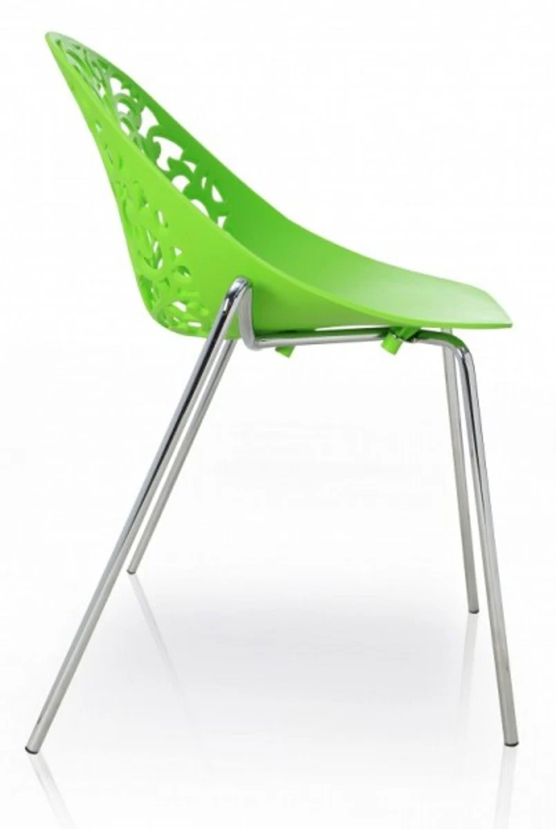 Casa Padrino designer chair Baroque Flowers Green - 16 235