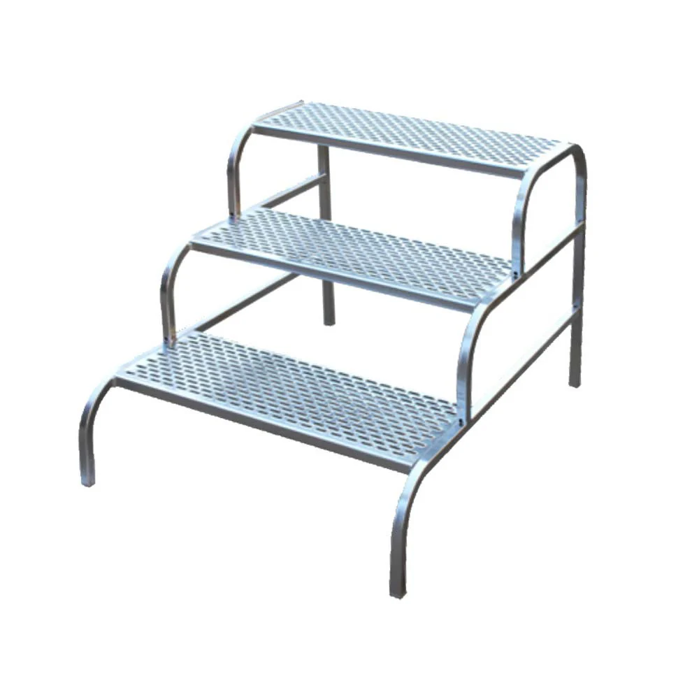 Somerjaus BANQUETA TRIPLE CHAPA PERFORADA acero - Escalón para caravana