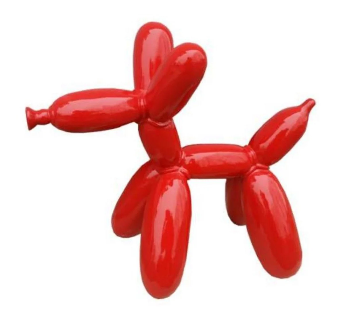Casa Padrino escultura decorativa de dise?o de lujo perro de globo rojo 62 x A. 57 cm - Figura decorativa grande - Esculturas y figuras decorativas de lujo