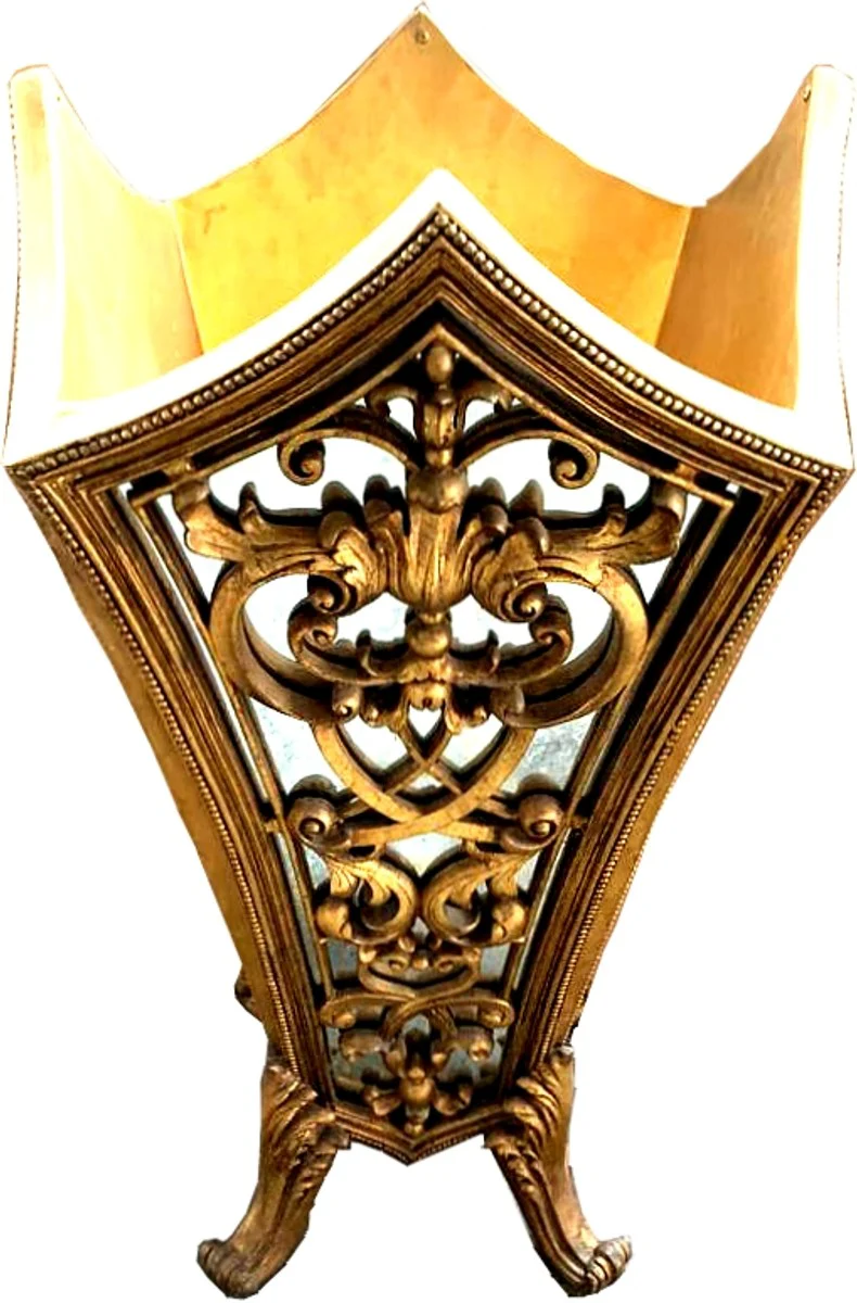 Paragüero de lujo barroco sólido Casa Padrino dorado con vidrio espejo - Colección de lujo del interior del hotel - Edición limitada