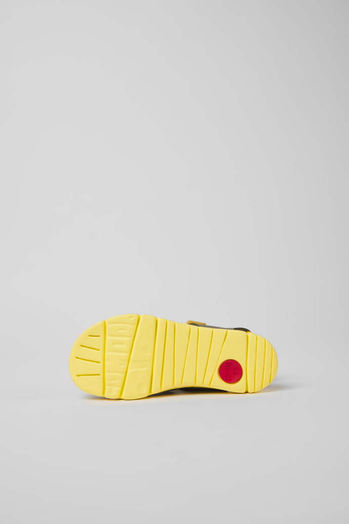 Caterpillar Green and yellow leather sandals for boys