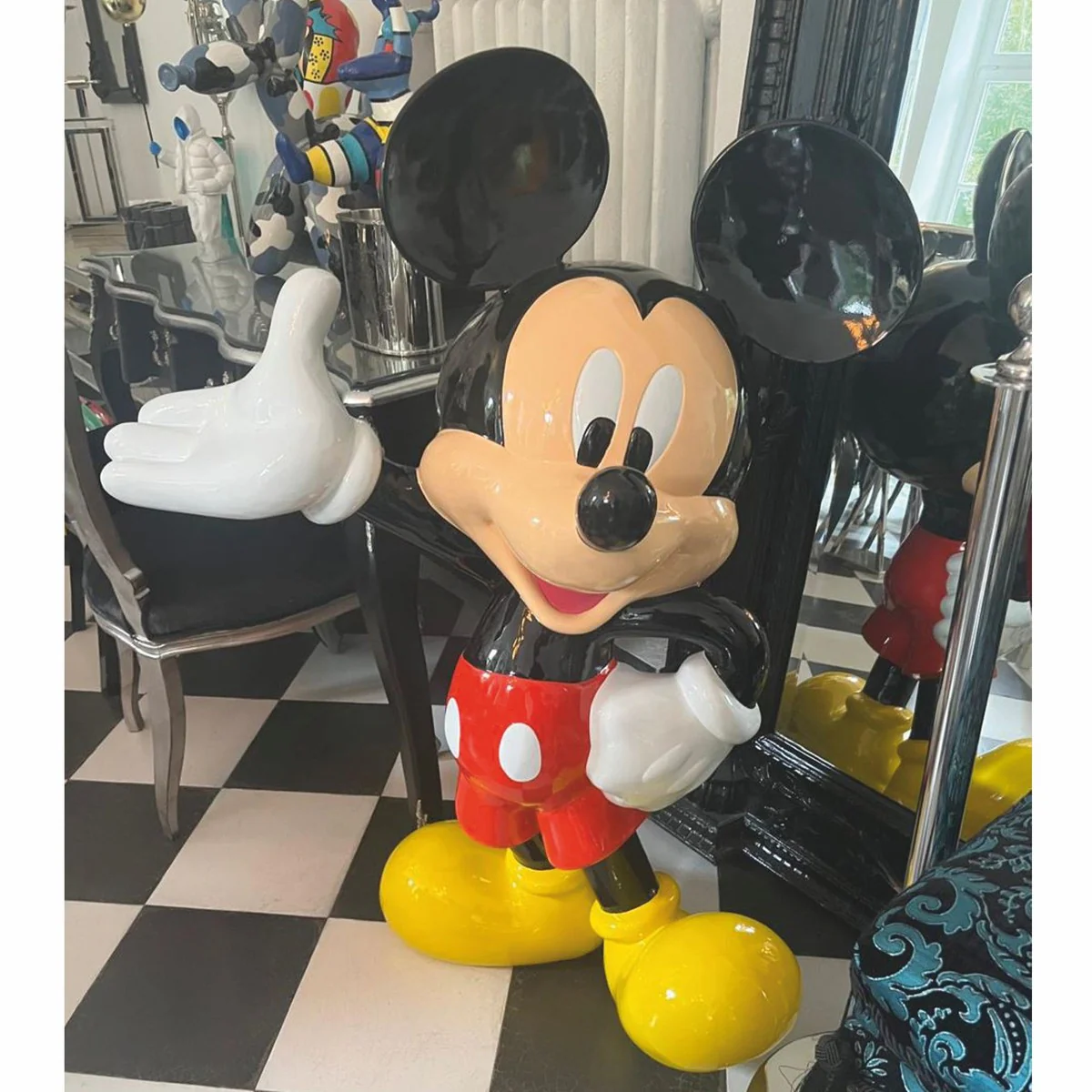 Casa Padrino escultura decorativa colorido Al. 120 cm - Figura decorativa grande para jard¨ªn