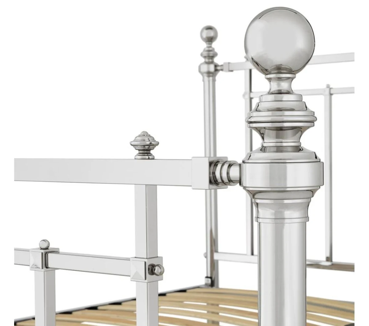 Casa Padrino de cama de lujo de plata de 186,5 x 225 x H. 145 cm - Muebles de diseño