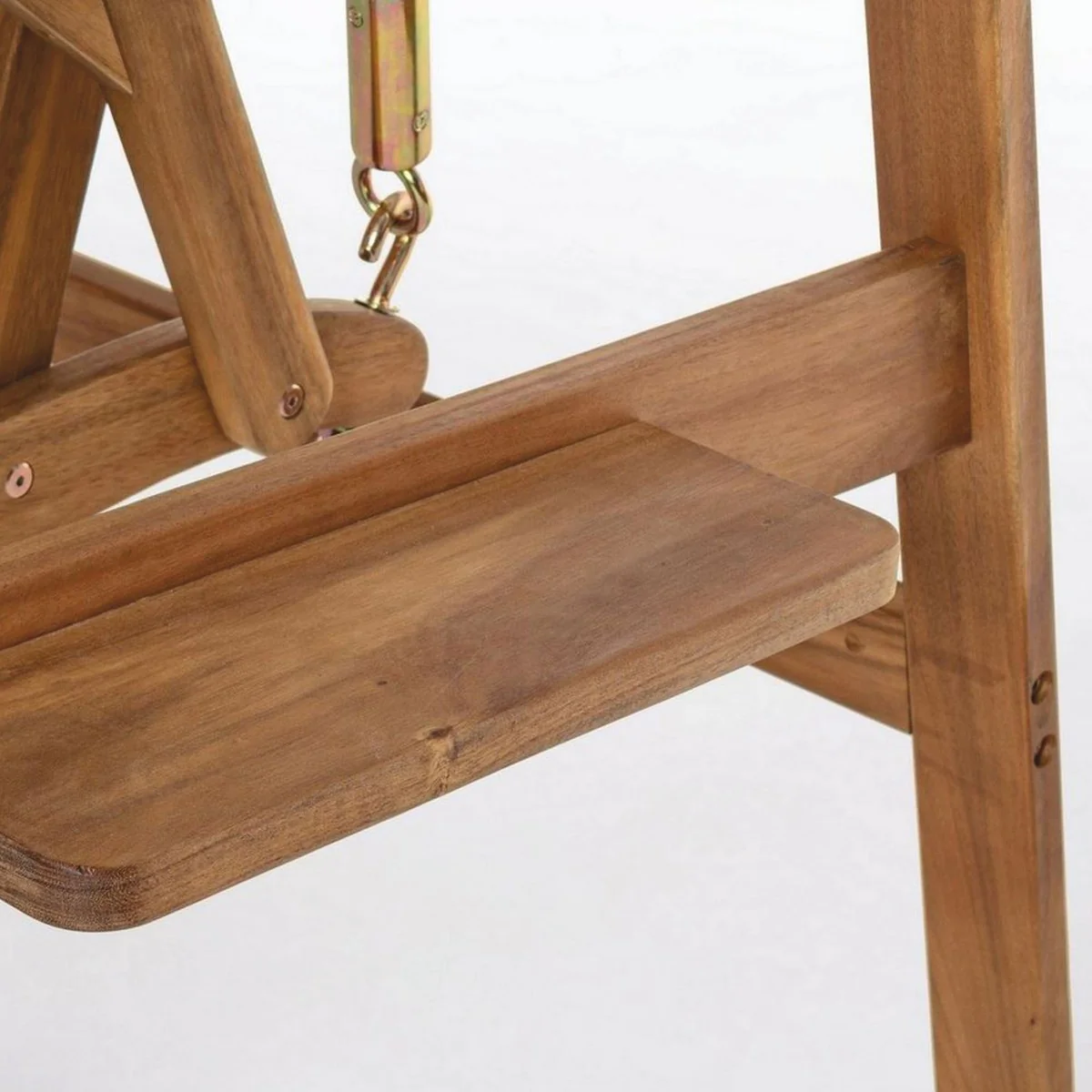 Casa Padrino columpio de Hollywood de lujo marr¨®n / blanco 185 cm - Columpio de jard¨ªn