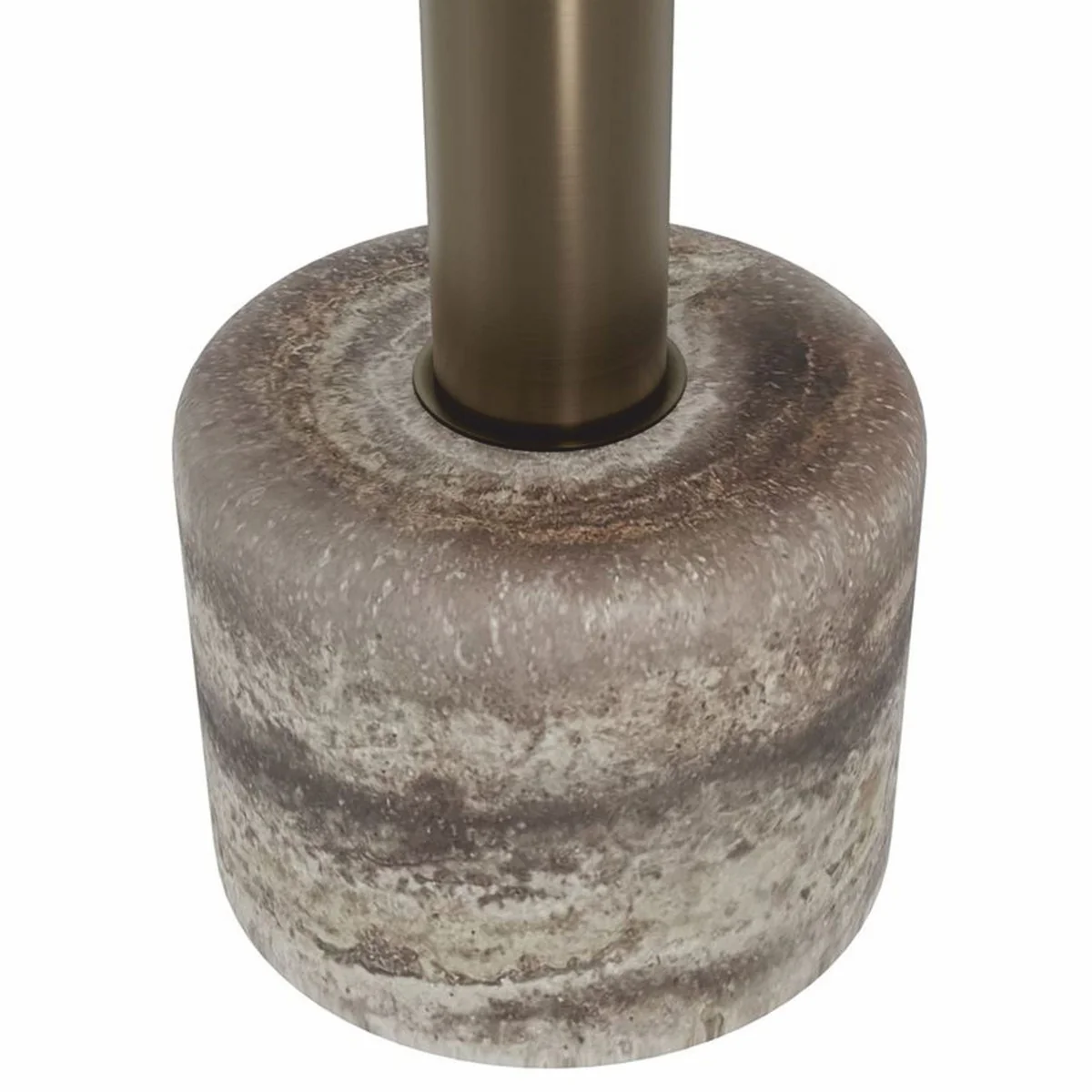 Casa Padrino mesa auxiliar de lujo de travertino gris ? 50 x Al. 60 cm - Muebles de travertino