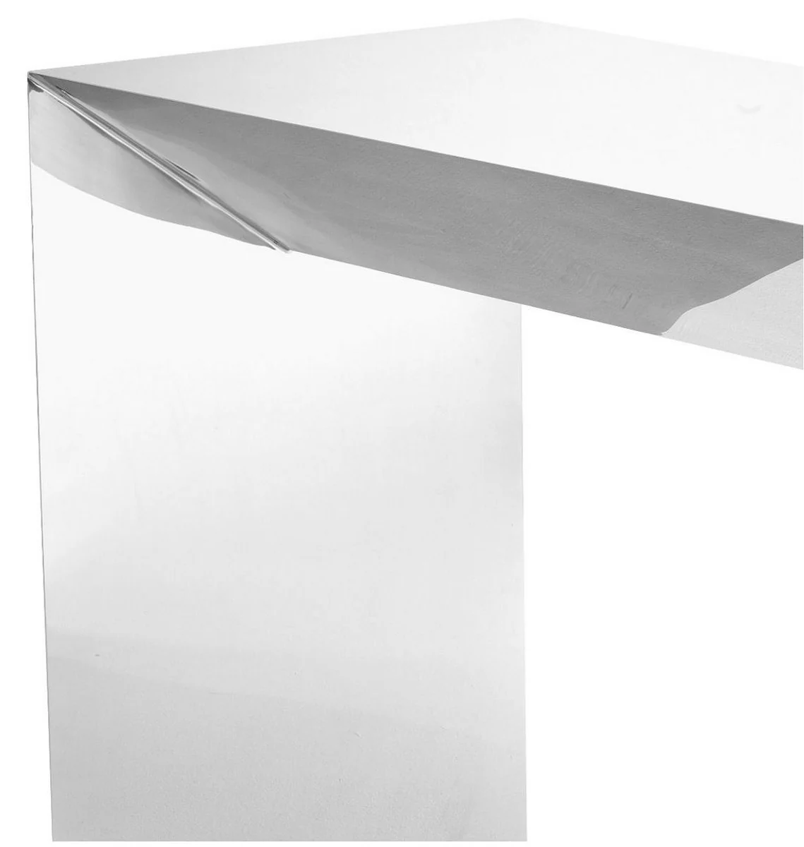 Casa Padrino consola de lujo plata 155 x 45 x H. 76 cm - Mesa Consola de Acero Inoxidable - Calidad de Lujo