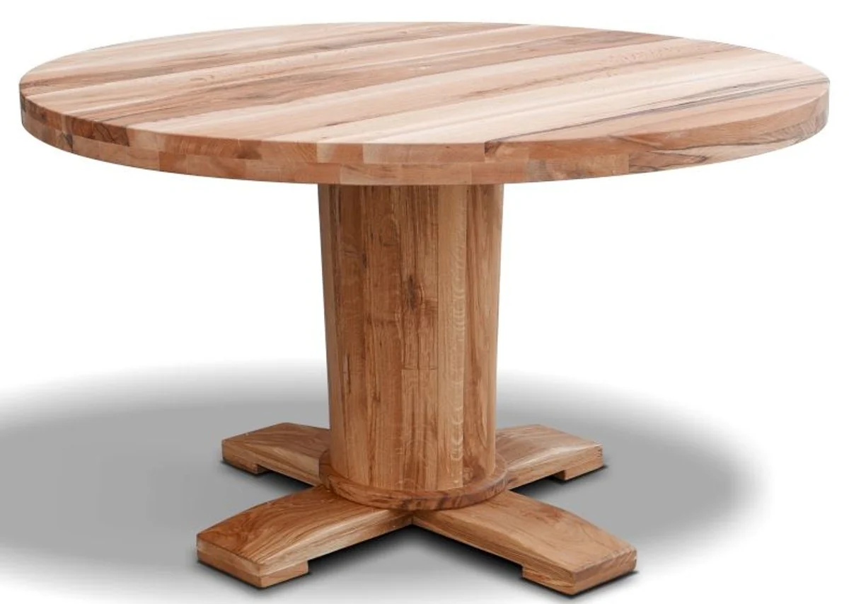 Casa Padrino mesa de comedor de lujo de madera maciza - Diferentes Tama?os y Colores - Mesa de cocina redonda de madera de roble - Muebles de Comedor R¨²sticos