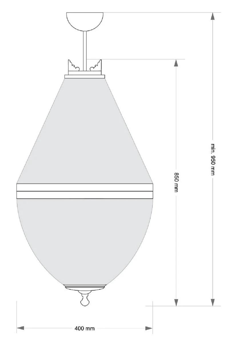 Casa Padrino araña de luces de cristal barroco de lujo latón con pátina Ø 40 x A. 95 cm - Lámpara de araña de salón redonda de estilo barroco - Noble y magnífica