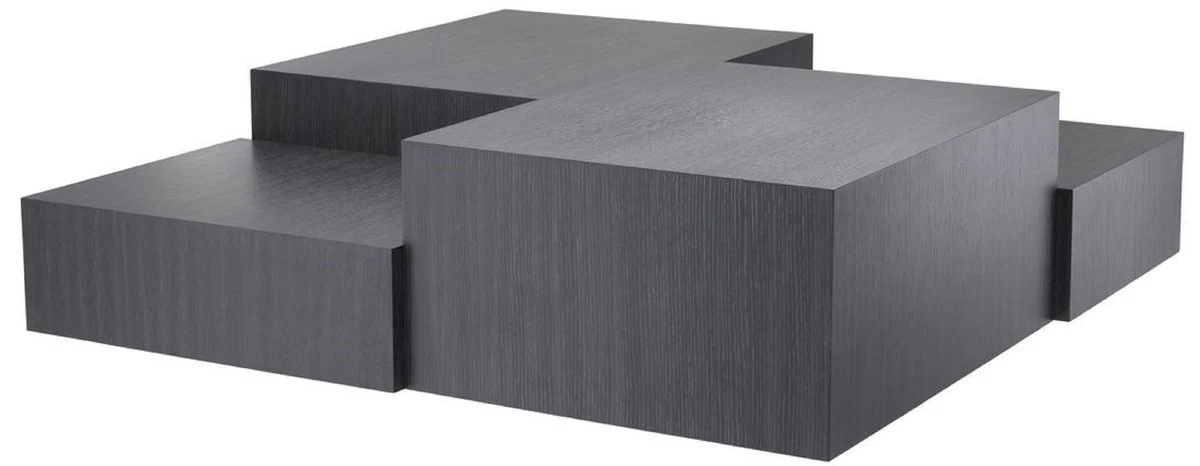 Casa Padrino mesa de centro de sal¨®n de lujo gris 112 x 112 x A. 40 cm - Mesa de sal¨®n con 3 alturas de mesa diferentes - Muebles de Lujo