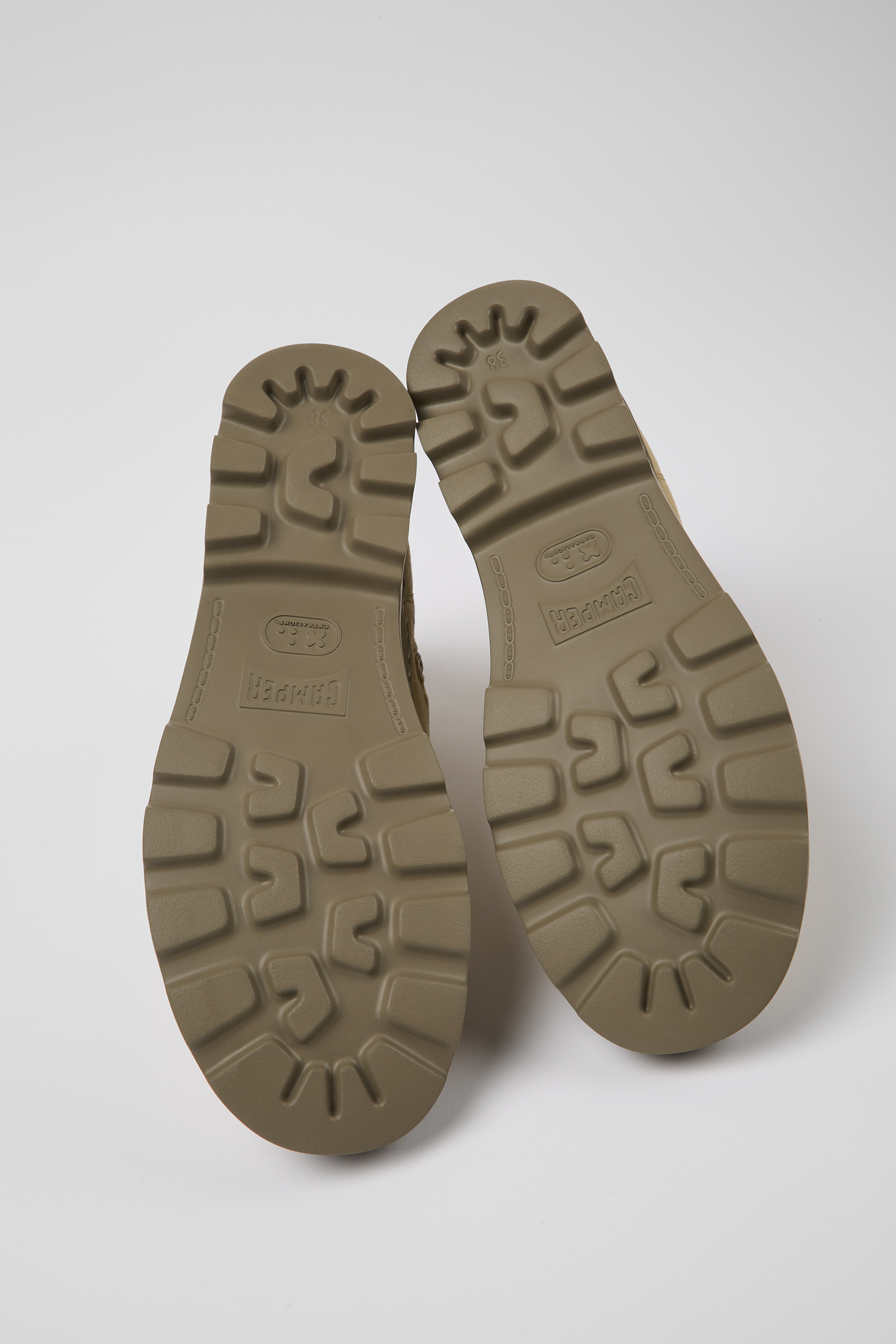 Brutus - Beige textile and nubuck ankle boots for men