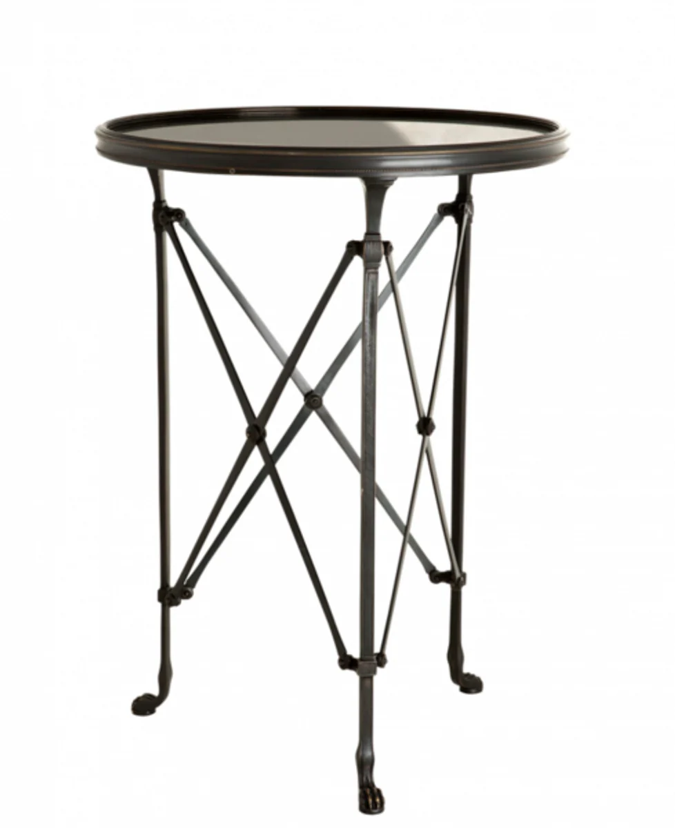 Casa Padrino luxury art deco designer side table gunmetal 52 x H. 70 cm - Luxury Quality