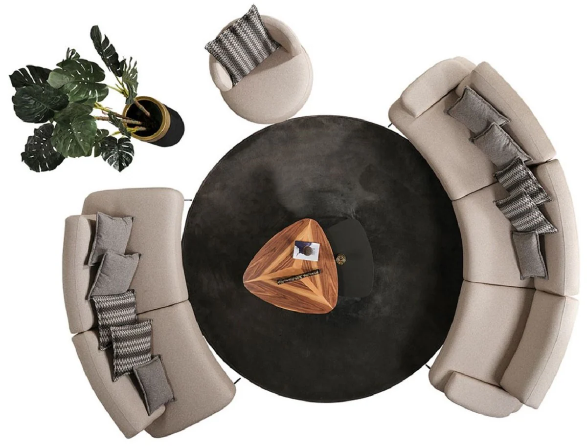 Casa Padrino sill¨®n de lujo beige / negro ? 95 x A. 88 cm