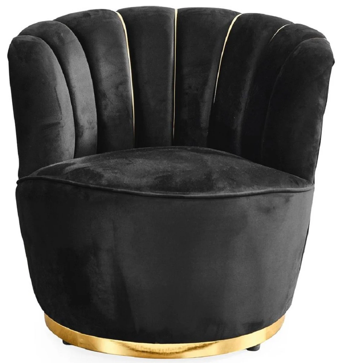 Casa Padrino sill¨®n de sal¨®n de lujo negro / oro ? 75 x A. 90 cm