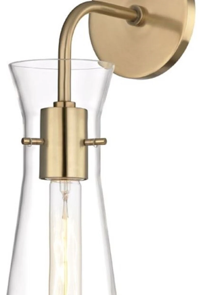 Casa Padrino lámpara de pared de lujo latón antiguo 14 x 19,1 x H. 47 cm - Lámpara para Hoteles y Restaurantes