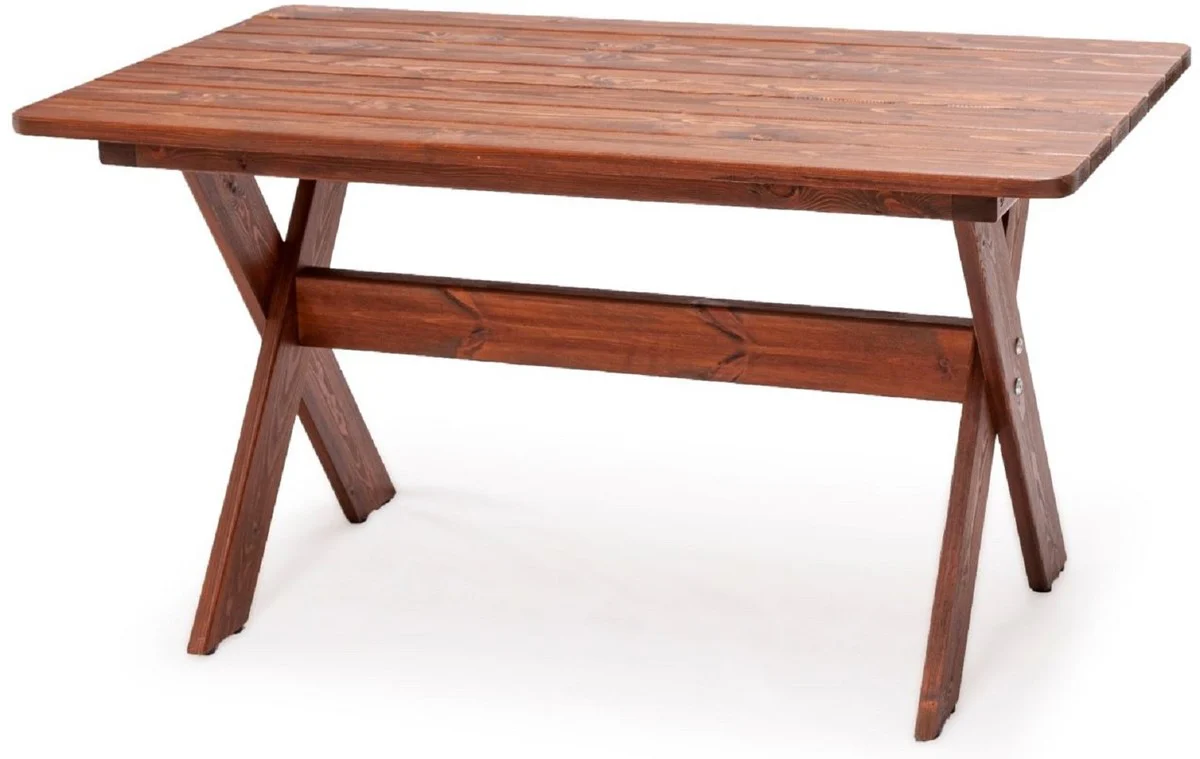 Casa Padrino conjunto de muebles de jardín de lujo antracita / marrón oscuro - 1 Sofá de Jardín y 2 Sillones de Jardín y 1 Mesa de Comedor Jardín - Muebles de jardín y terraza - Muebles de lujo