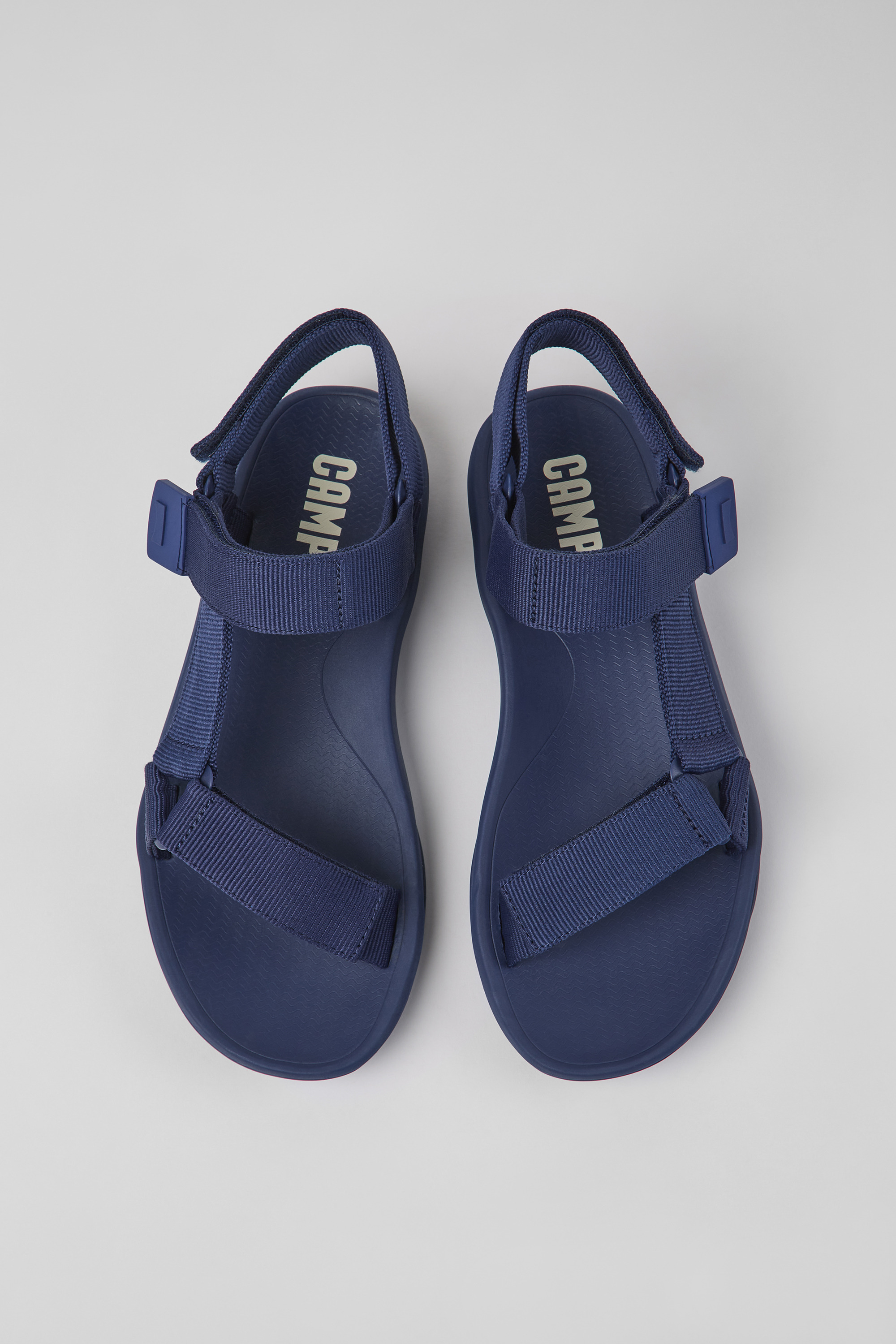 Match - Blue textile sandals for men